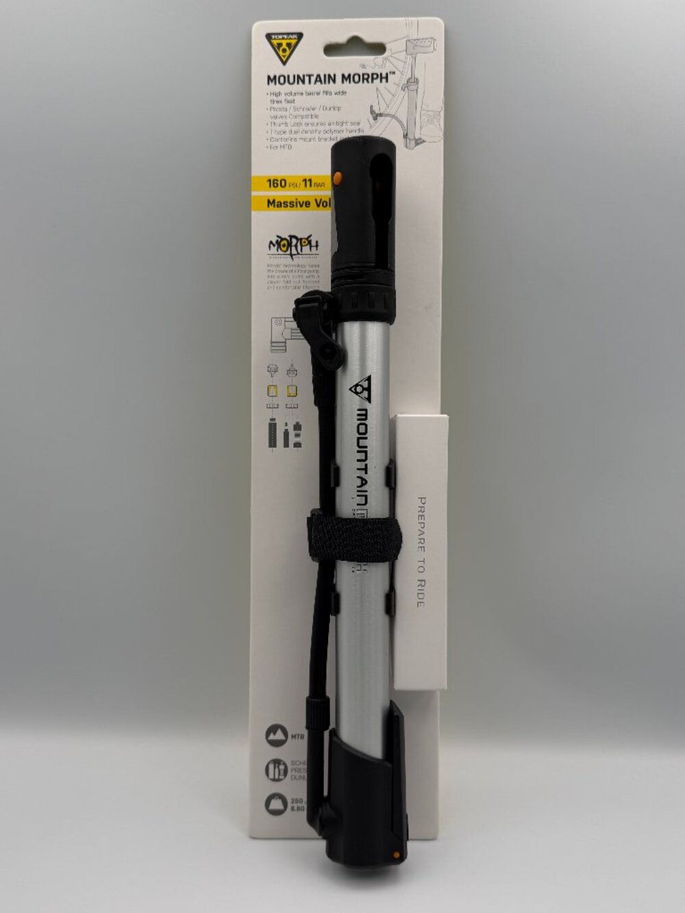 Topeak Mountain Morph Bicycle Pump - Frame Mounted Lightweight NIP